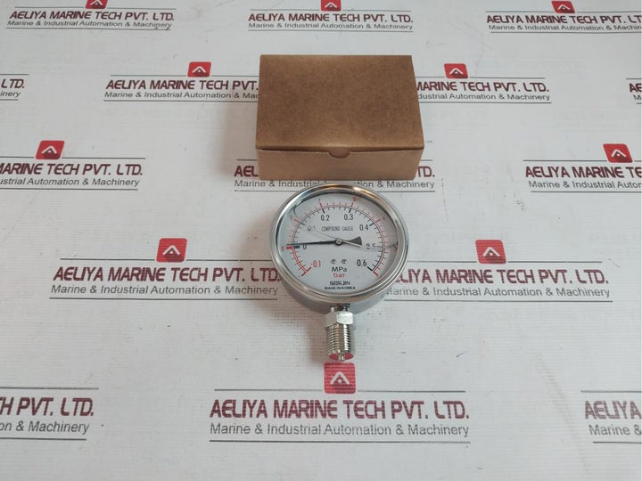 Seonjin Oil100*A Pressure Gauge 1 To 6 Bar Ks B 5305