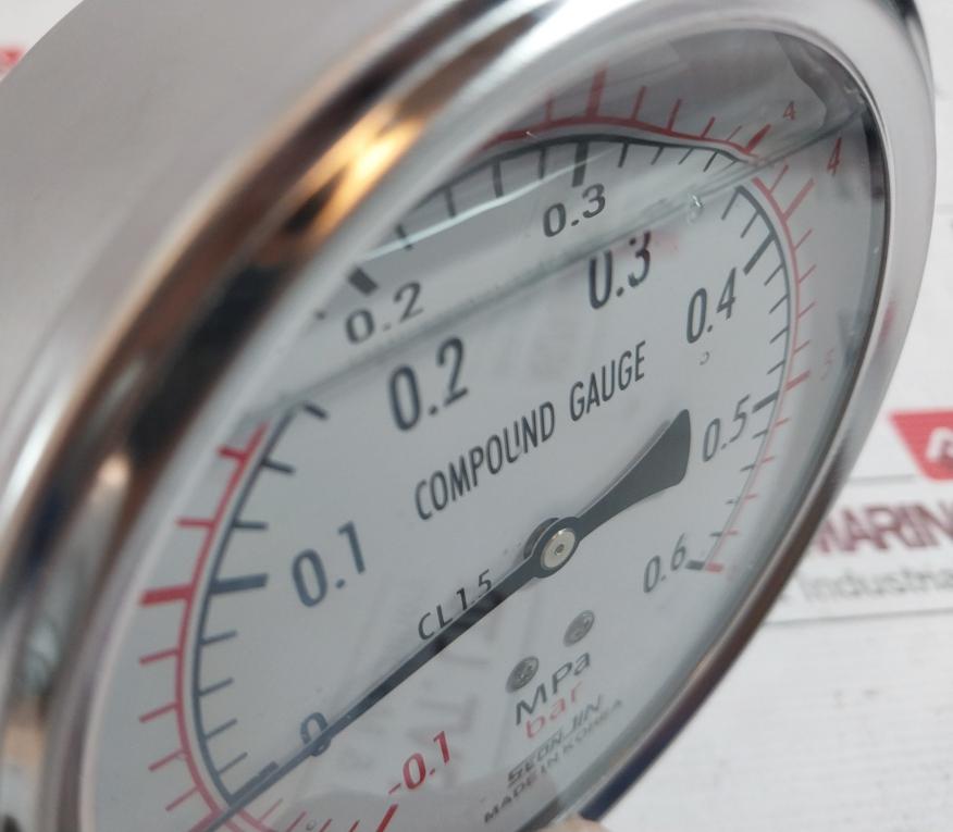 Seonjin Oil100*A Pressure Gauge 1 To 6 Bar Ks B 5305