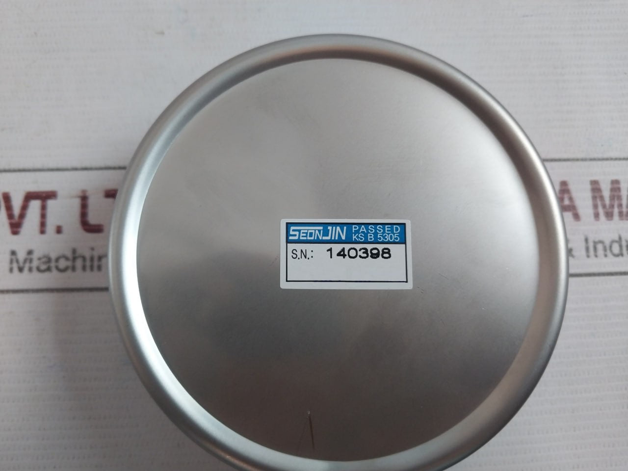 Seonjin Oil100*A Pressure Gauge 1 To 6 Bar Ks B 5305