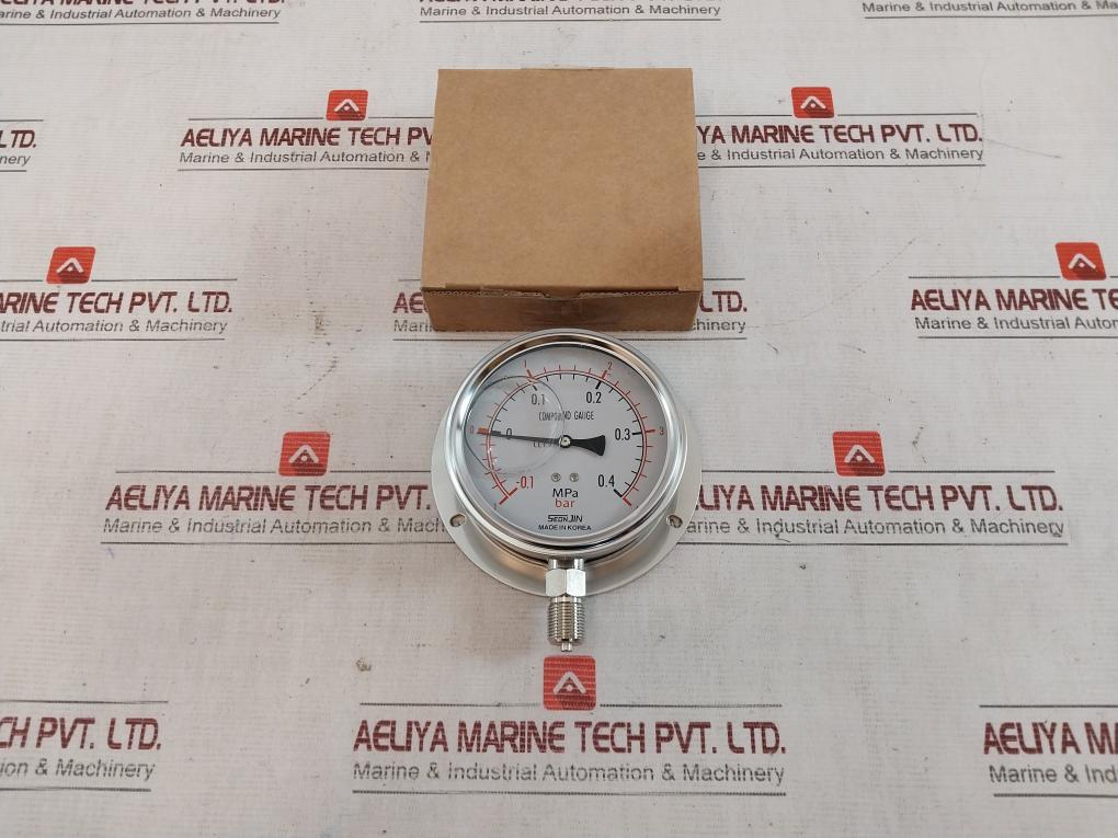 Seonjin Oil100*B Pressure Compound Gauge -0.1-0.4Mpa Ks B 5305