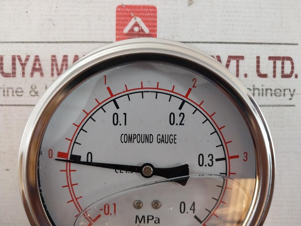 Seonjin Oil100*B Pressure Compound Gauge -0.1-0.4Mpa Ks B 5305