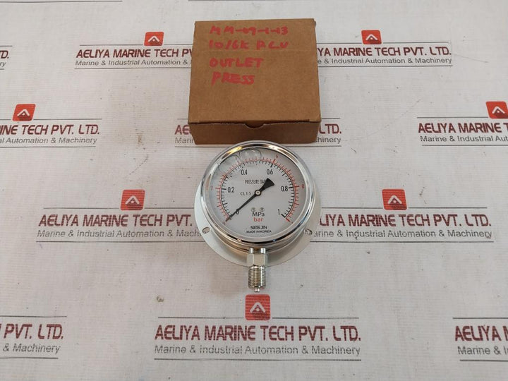 Seonjin Oil100*B Pressure Gauge 0-10 Bar 1.0Mpa 10/6K P.L.V
