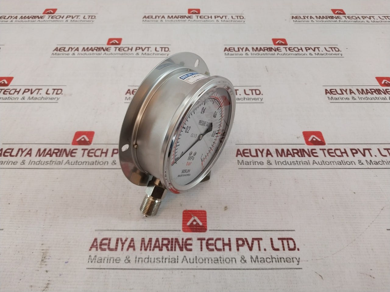 Seonjin Oil100*B Pressure Gauge 0-10 Bar 1.0Mpa 10/6K P.L.V