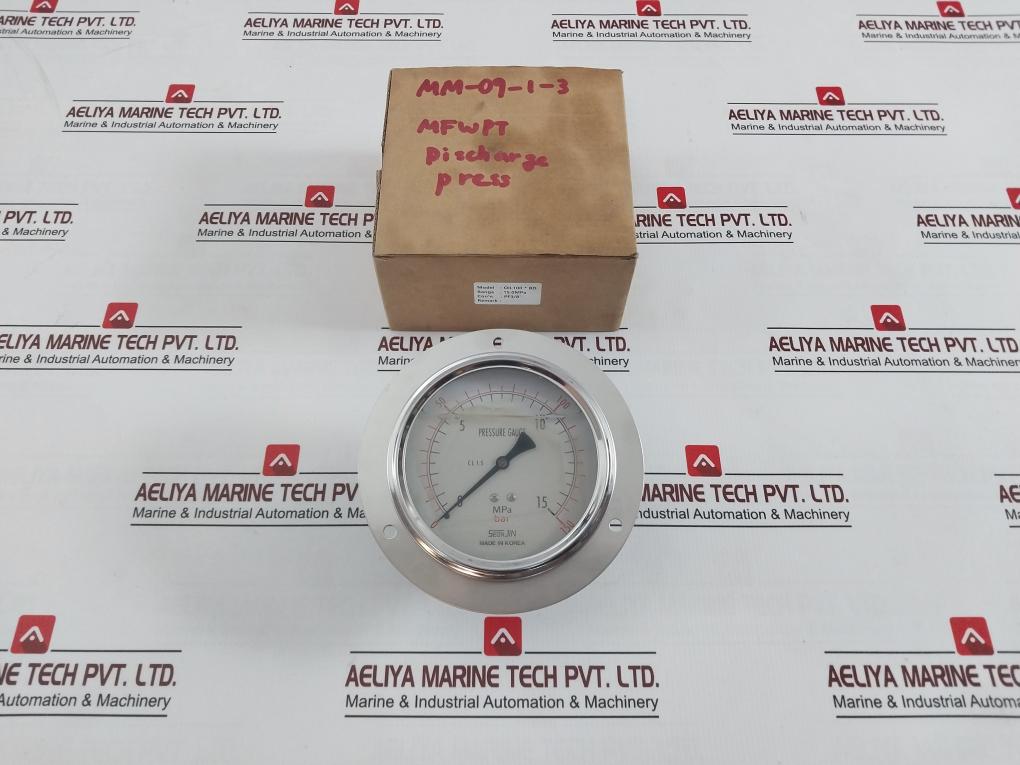 Seonjin Oil100*Bd Pressure Gauge 15.0Mpa Mm-09-1-3 0-150 Bar Ks B 5305