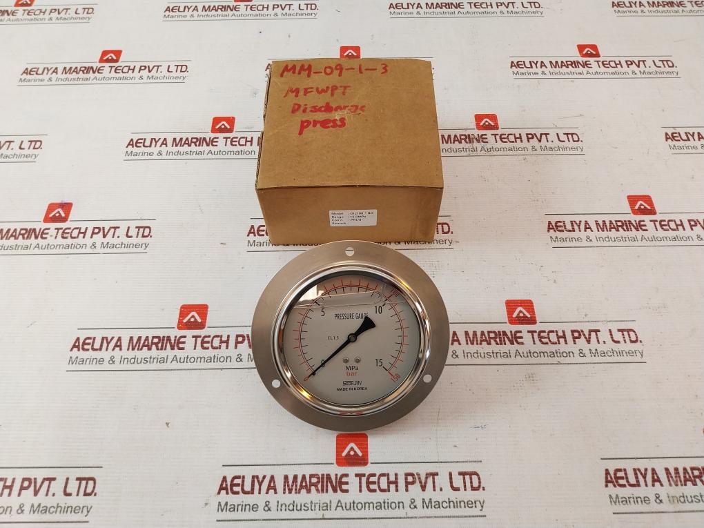 Seonjin Oil100 Pressure Gauge 15.0Mpa 0-150 Bar 0-15 Mpa Mm-09-1-3