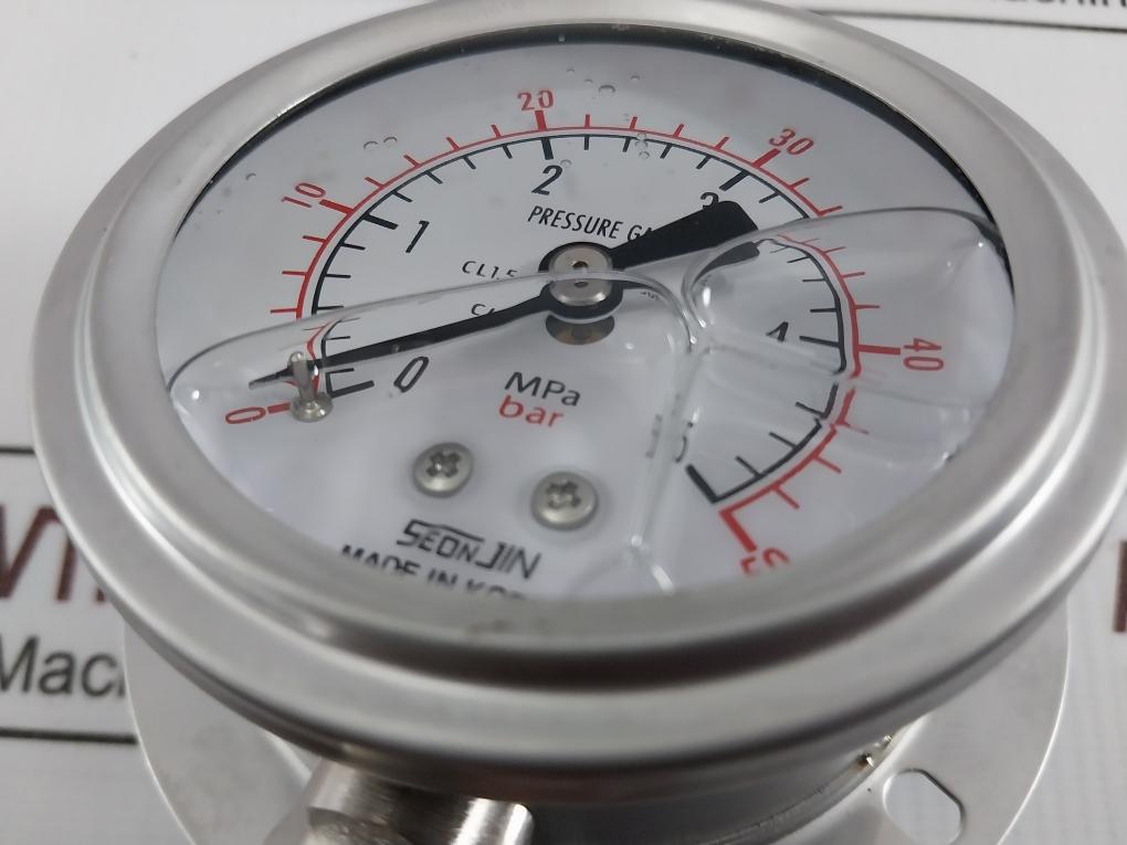 Seonjin Oil60*B Liquid Filled Pressure Gauge Pf1/4 Inch 5.0Mpa 0 To 50 Bar