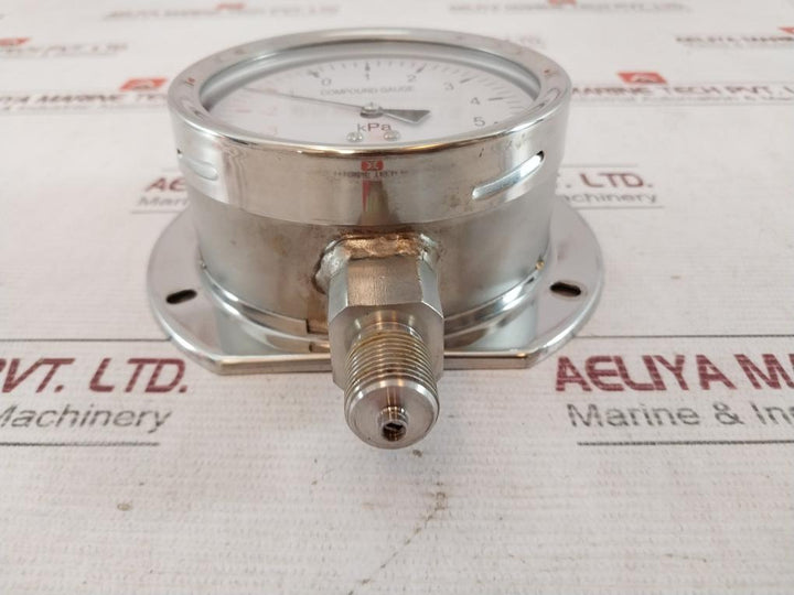 Seonjin Sts100*B Compound Pressure Gauge -4 To 6 Kpa
