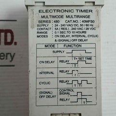 Series-480 0.1 Sec To 10 Hours Electronic Timer 40Mfs0 Brand Gic