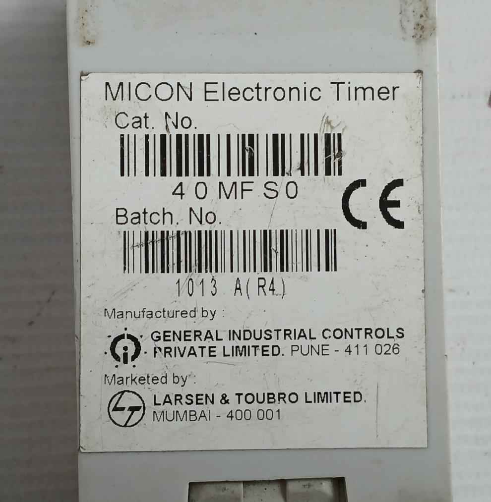 Series-480 0.1 Sec To 10 Hours Electronic Timer 40Mfs0 Brand Gic