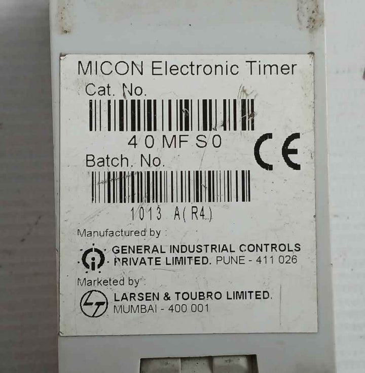 Series-480 0.1 Sec To 10 Hours Electronic Timer 40Mfs0 Brand Gic