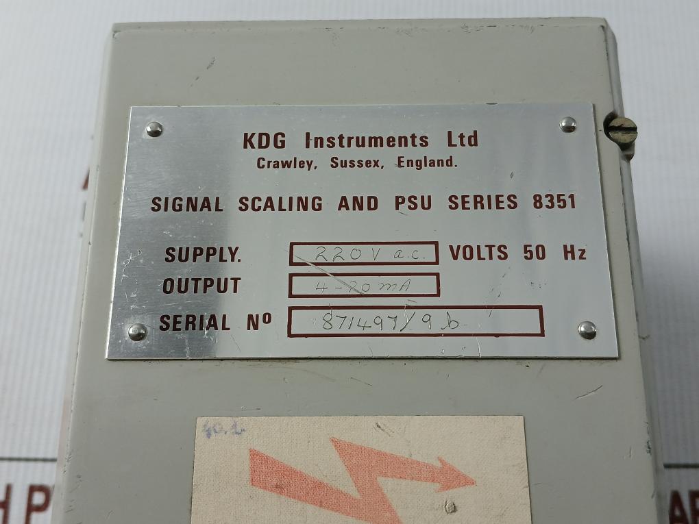 Series 8351 Signal Scaling And Psu Unit Kdg Instruments 220V/50Hz
