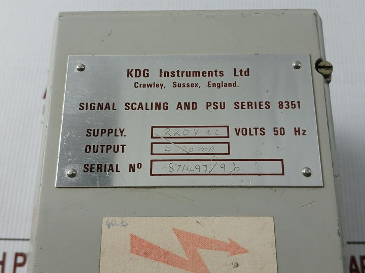 Series 8351 Signal Scaling And Psu Unit Kdg Instruments 220V/50Hz