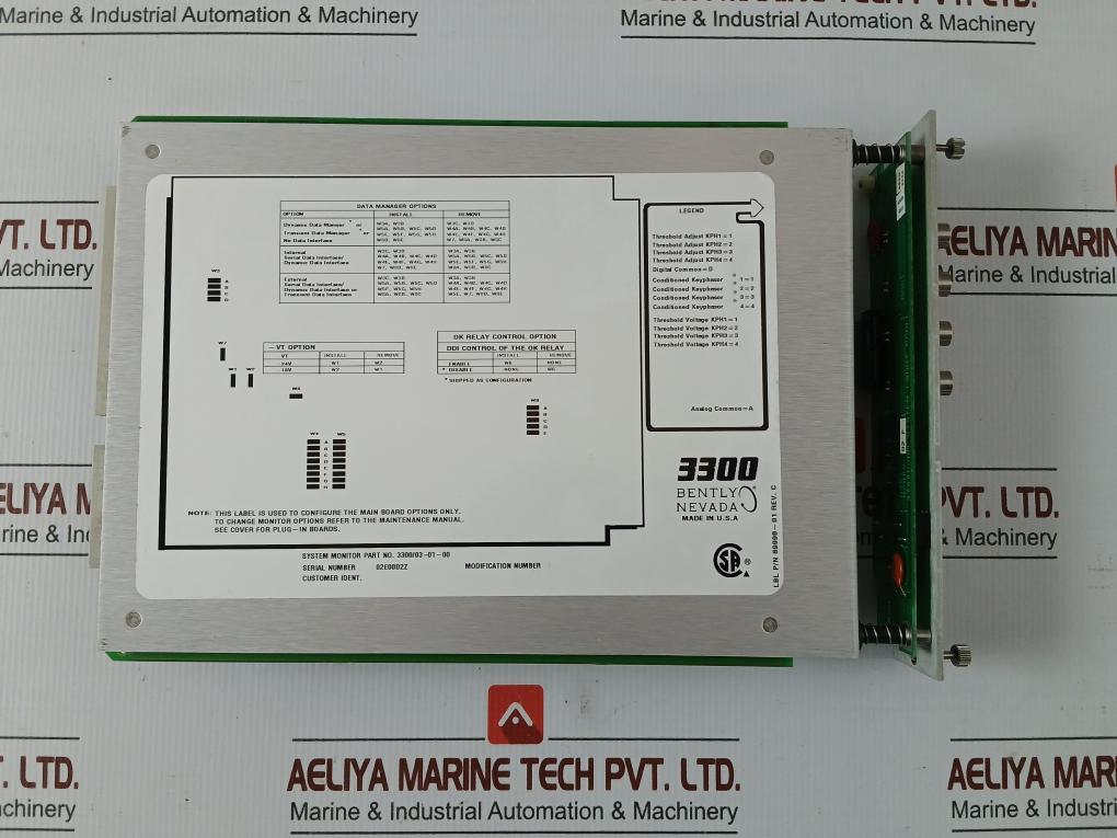 Series Monitoring System 3300 Bently Nevada 2.0-0-2.0 Mm