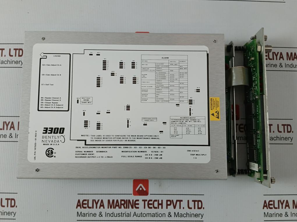 Series Monitoring System 3300 Bently Nevada 2.0-0-2.0 Mm