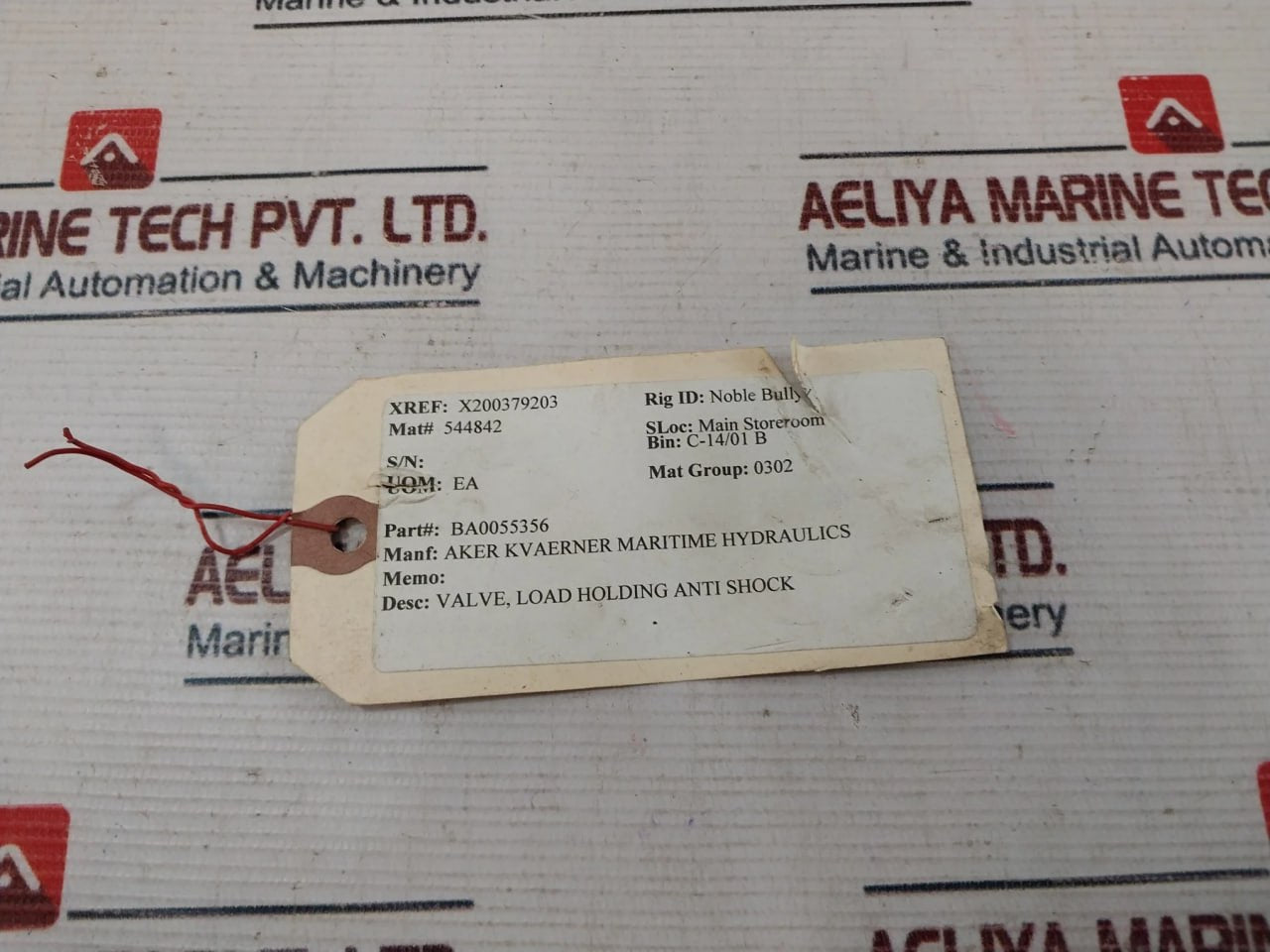 Servi Hydranor Vb-425850 Hydraulic Valve