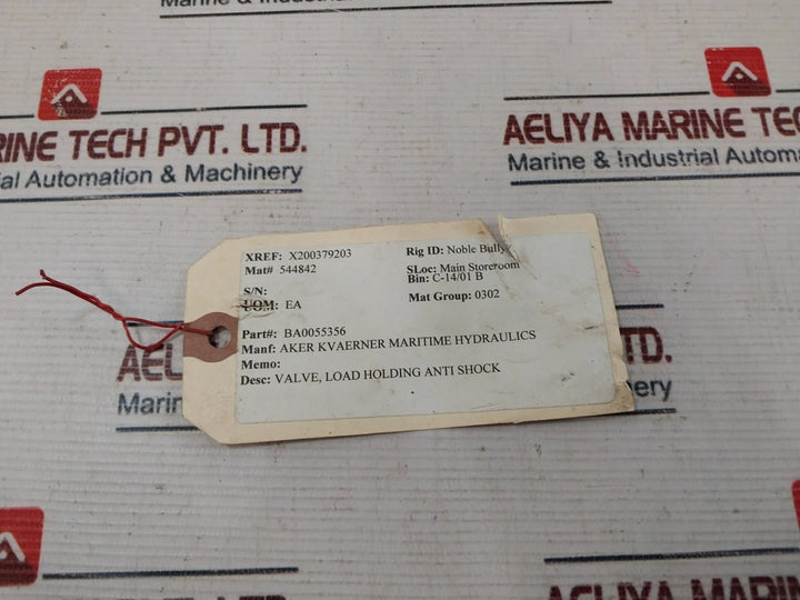 Servi Hydranor Vb-425850 Hydraulic Valve
