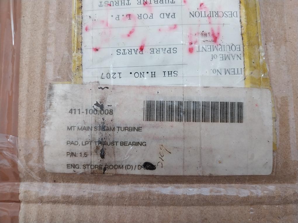 Set Of 10X Kawasaki Ts-8 Turbine Thrust Bearing Pad & Pivot– For L.P. Section