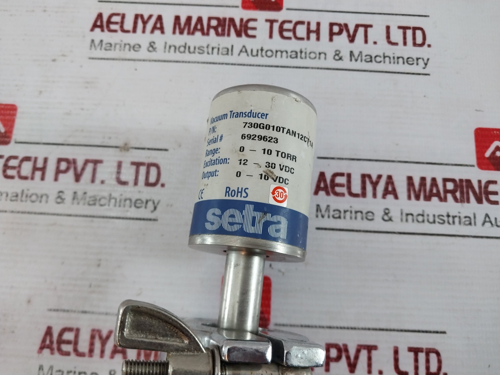 Setra 730G010Tan12Ct1A Vacuum Capacitance Manometer 12-30 Vdc 0-10 Torr