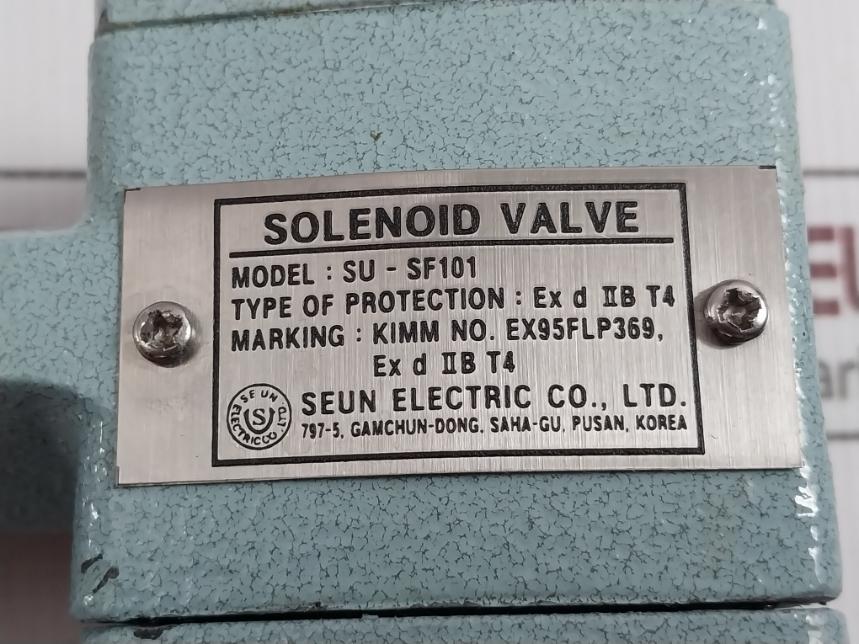 Seun Electric Su-sf101 Solenoid Valve