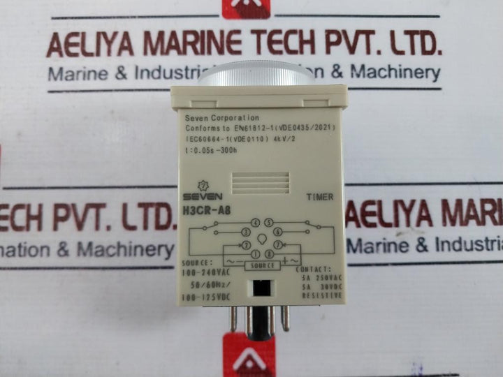 Seven H3cr-a8 Solid State Timer 0.05s-300h 100-240vac ~ 50/60hz/100-125vdc