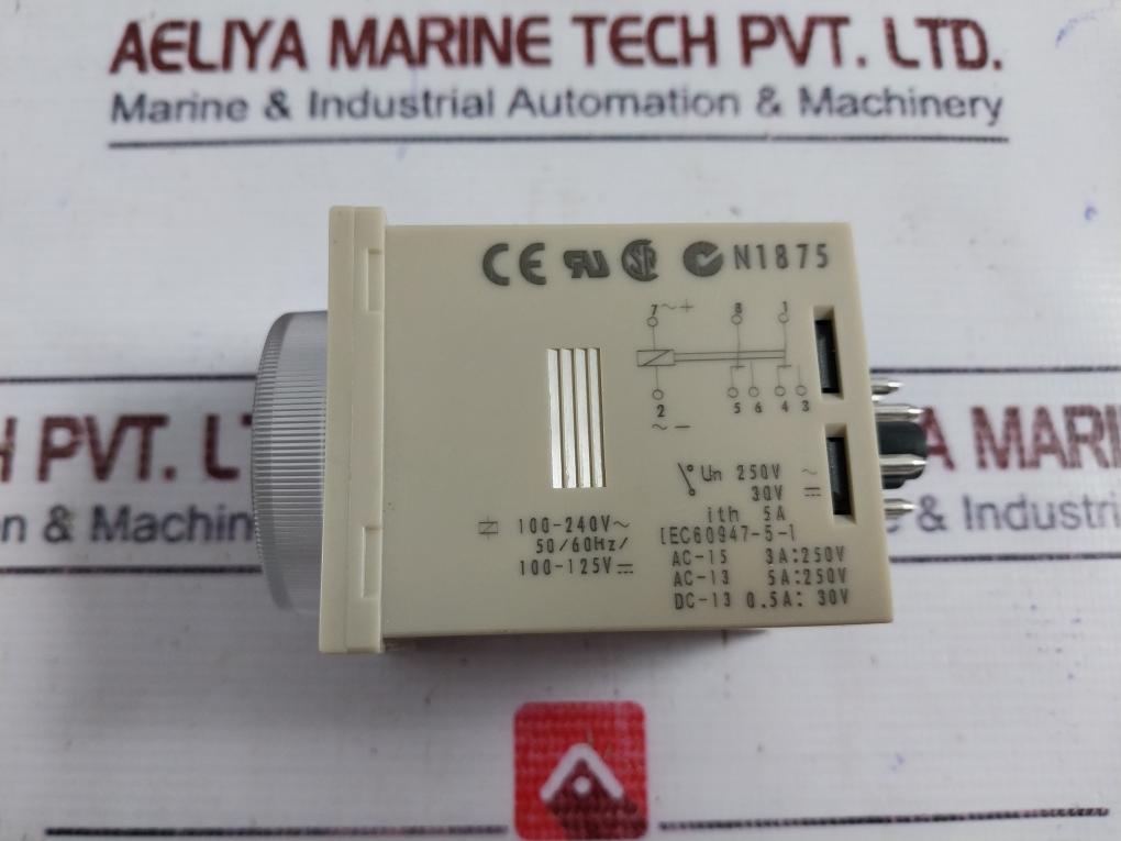 Seven H3cr-a8 Timer, 0.05 Seconds To 300 Hours/100-125vdc