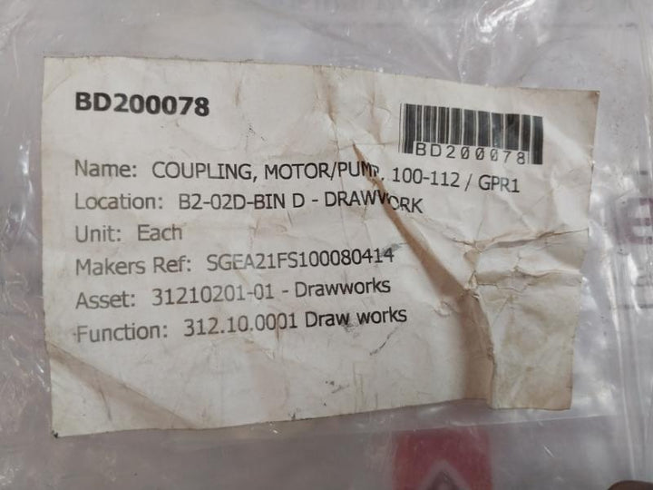 Sgea21m05055fg Coupling Motor/pump 100-112/gpr1