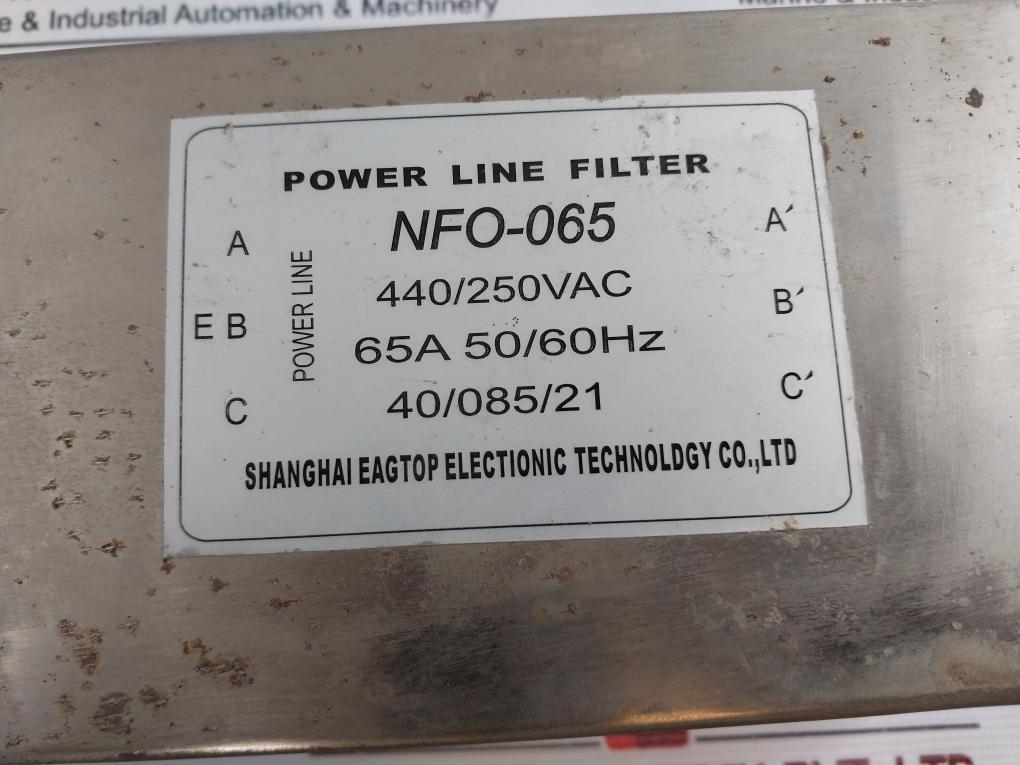 Shanghai Eagtop NFO-065 Power Line Filter 50/60Hz
