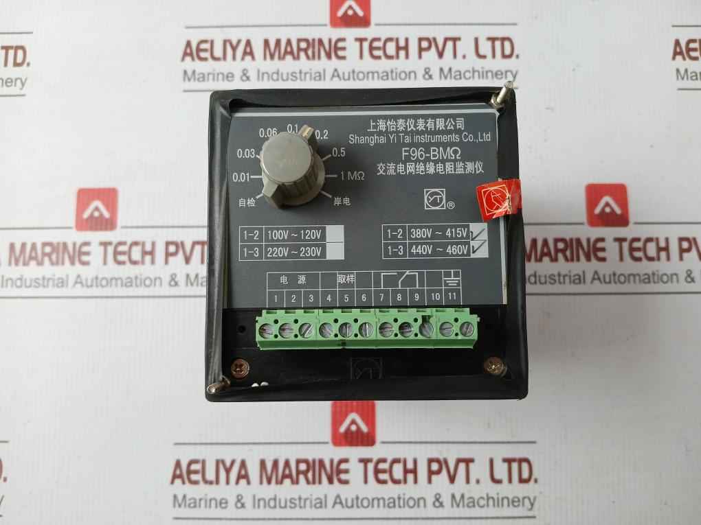 Shanghai Yi Tai Insulation Monitor 0 To 5  F96-bmΩ
