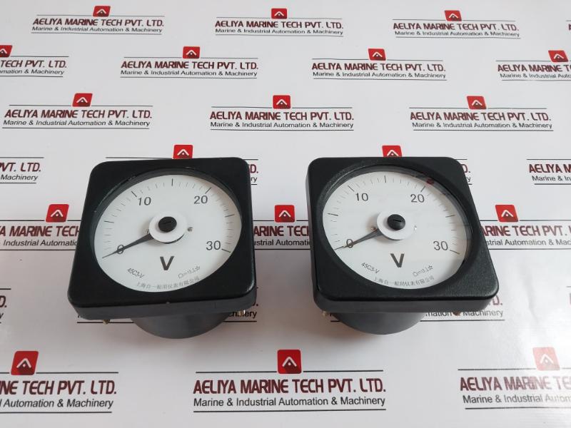 Shanghai Ziyi 45C3-v Dc Ammeter Volt Meter Dc30V 0-30 V