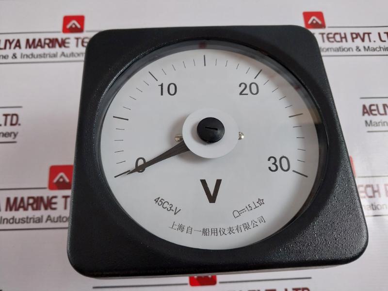 Shanghai Ziyi 45C3-v Dc Ammeter Volt Meter Dc30V 0-30 V