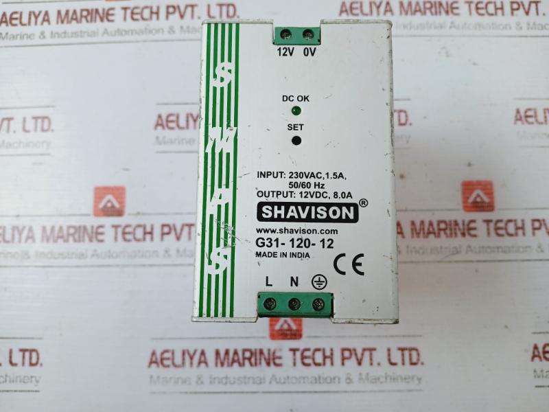 Shavison G31-120-12 Din Rail Mountable Metal Power Supply