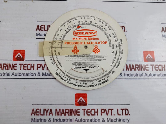 Shaw Moisture Meters Pressure Calculator Moisture Equivalent Chart
