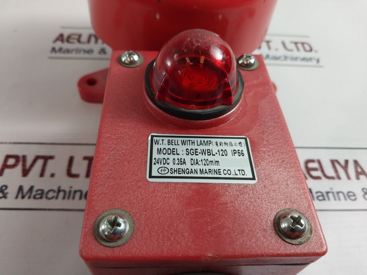 Shengan Marine Sge-wbl-120 Bell With Lamp Ip56 24Vdc 0.35A
