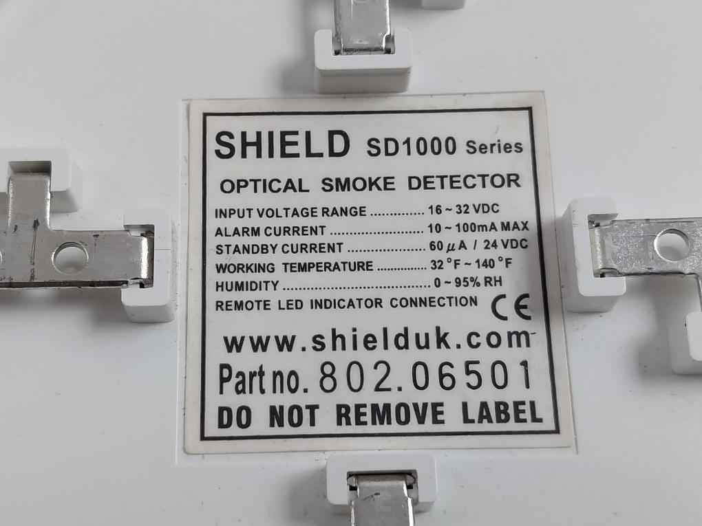 Shield 802.06501 Optical Smoke Detector 16-32 Vdc 10-100Ma Max