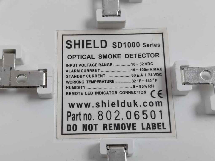 Shield 802.06501 Optical Smoke Detector 16-32 Vdc 10-100Ma Max
