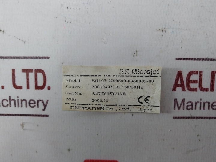 Shimaden Sr107-2I00600-0060085-00 Chart Recorder 04496 2-phase