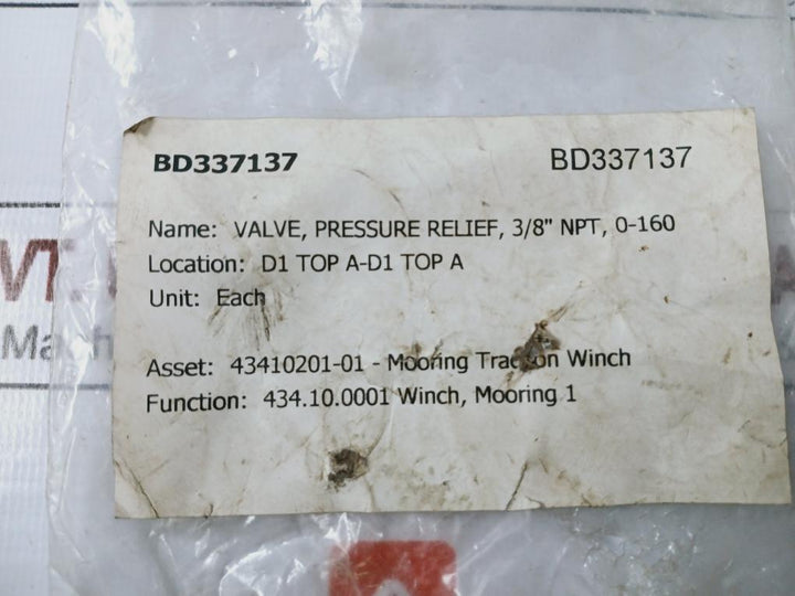 Shimmer 160 PSI Pressure Relief Valve, 3/8” NPT