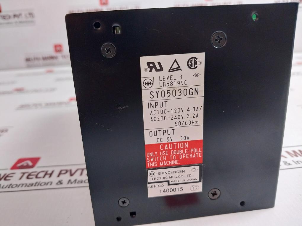 Shindengen Electric Sy05030Gn Switching Power Supply Ac100-120V Dc 5V 30A