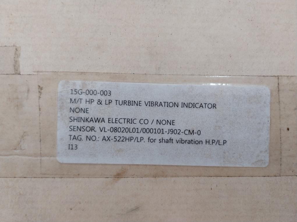 Shinkawa Vl-202a08l-1058 Sensor W/ 8.5m Turbine Vibration Indicator