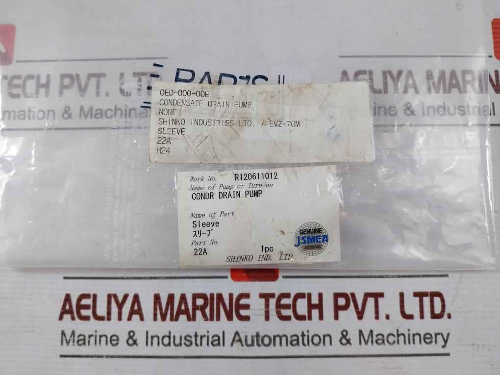 Shinko 22A Condensate Drain Pump Sleeve Evz-70M 0Ed-000-00E