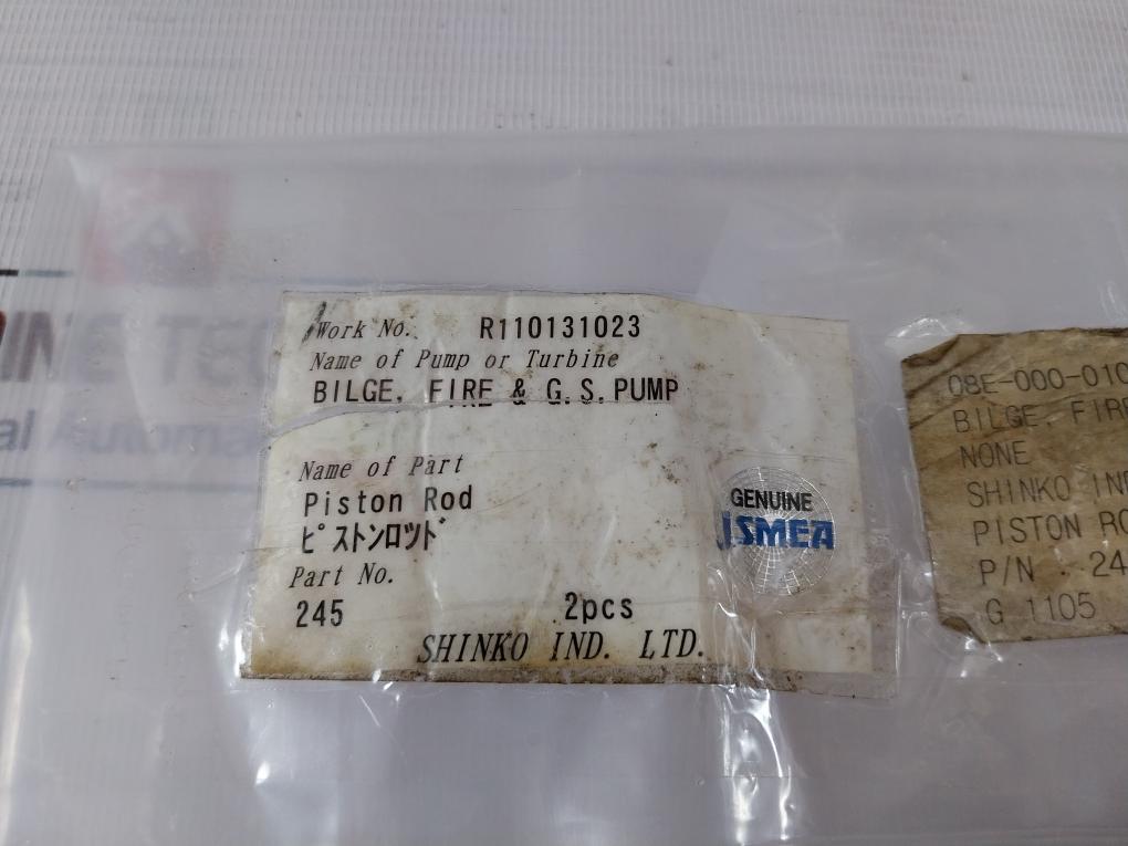 Shinko 245 Piston Rod For Bilge Fire & Gs Pump Rvi 200-2Ms 08E-000-010