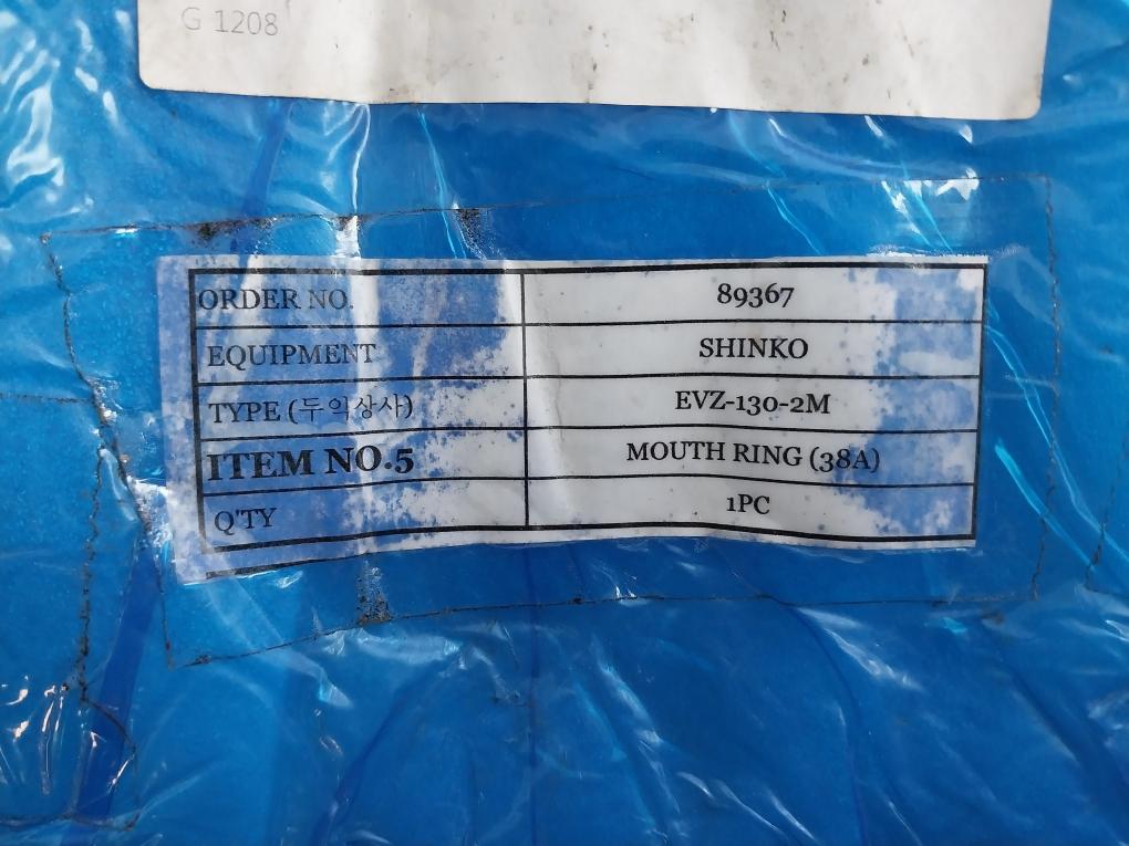 Shinko 38A Mouth Ring Evz 130-2M, 89367, 13S-000-3Sj, G 1208