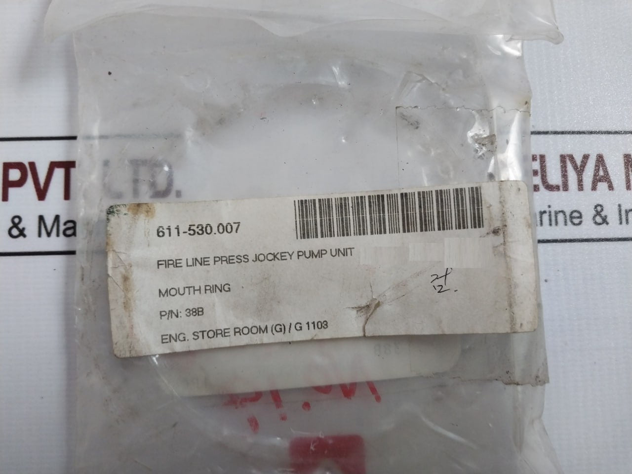 Shinko 38B Mouth Ring For Fire Line Pressurizing Jockey Pump Unit