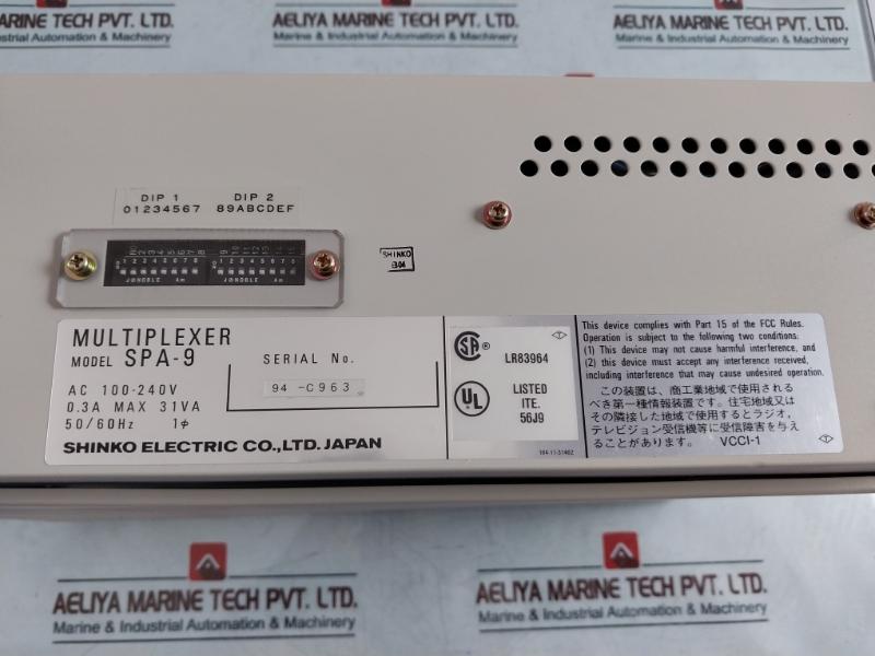 Shinko Electric Spa-9-4 Multiplexer For Chc-443Mv Spa-9-1 Ac 100-240V