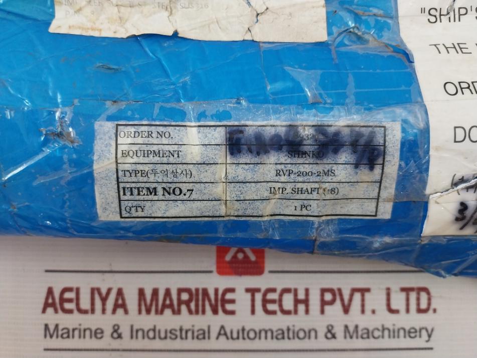 Shinko Rvp-200-2Ms Sus316 Stainless Steel Impeller Shaft