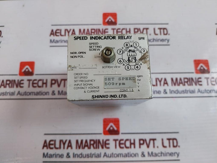 Shinko Spr 25269 Speed Indicator Relay 509 Rpm