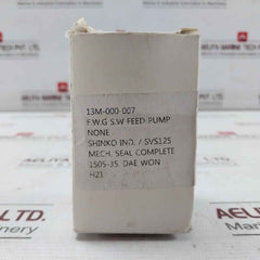Shinko Svs125 Complete Mechanical Seal Set For F.W.G S.W Feed Pump Di201016006A