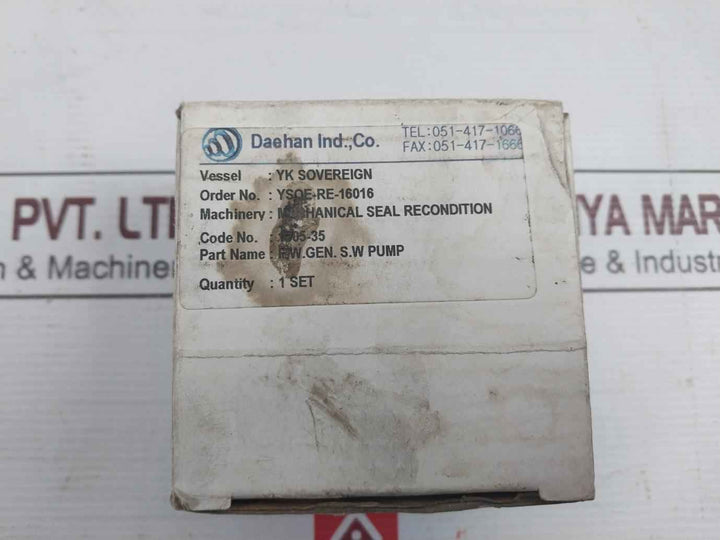 Shinko Svs125 Mechanical Seal Set 13M-000-007