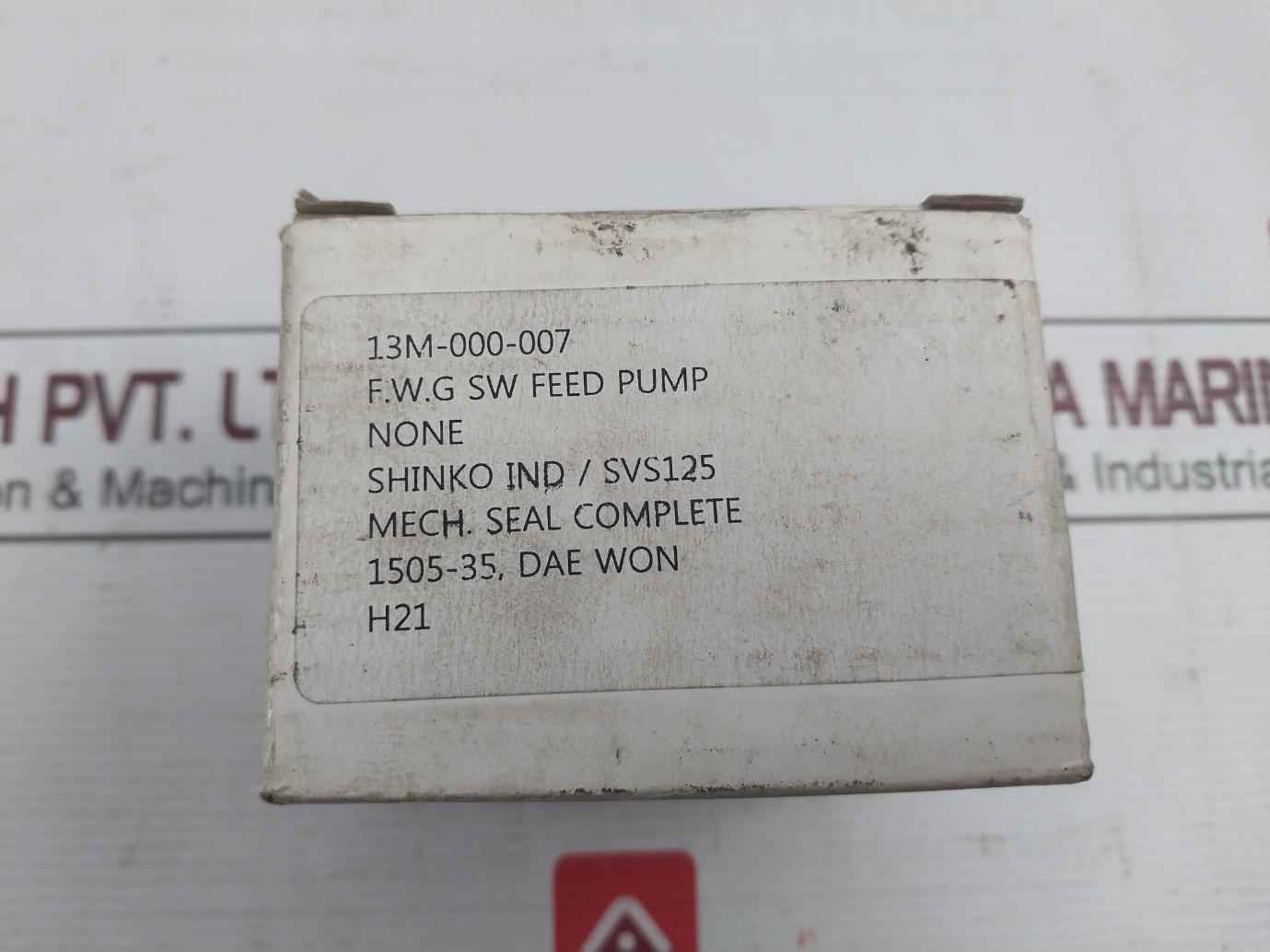 Shinko Svs125 Mechanical Seal Set 13M-000-007