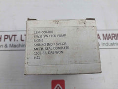 Shinko Svs125 Mechanical Seal Set 13M-000-007
